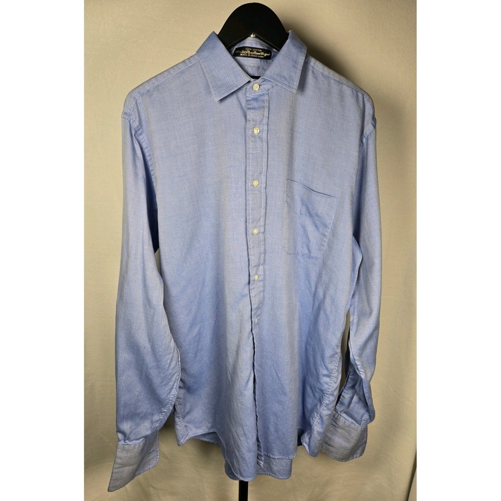 Jos. A. Bank Men's 80's 2 Ply Royal Oxford 100 Cotton Button-down French Cuff 16